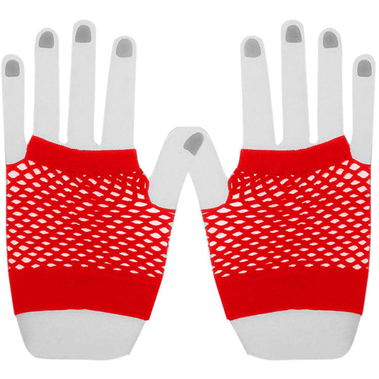 Party Half Finger Fingerless Net Leisure Gloves