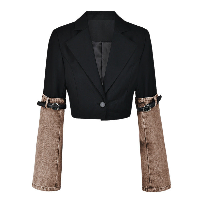 New Design Sense Cuff Belt Versatile Short Top