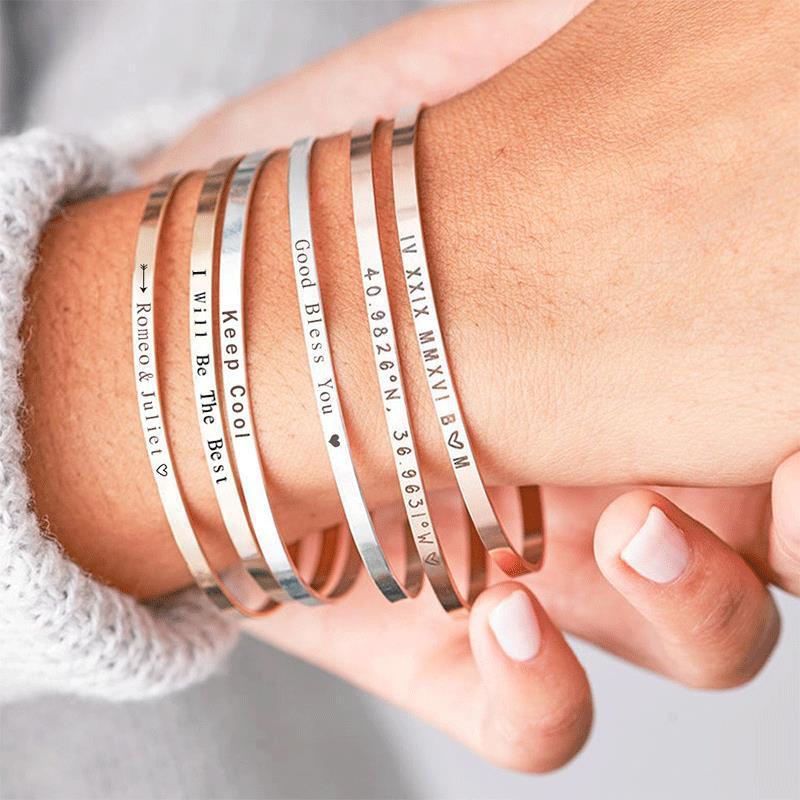 Smooth Titanium Steel Couple Bracelet