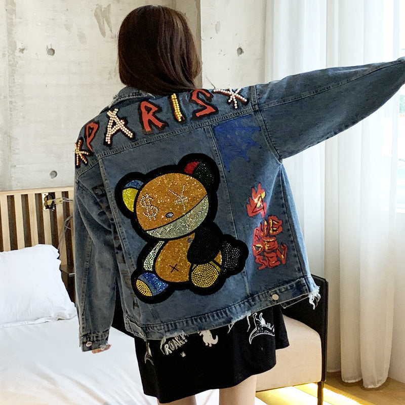 Heavy Industry Hot Drilling Denim Clothes