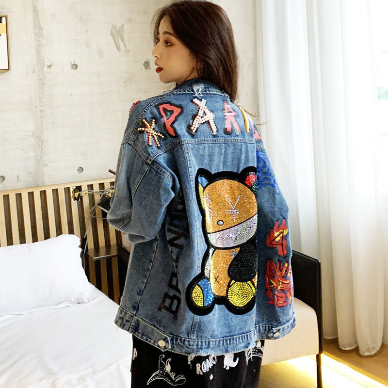 Heavy Industry Hot Drilling Denim Clothes