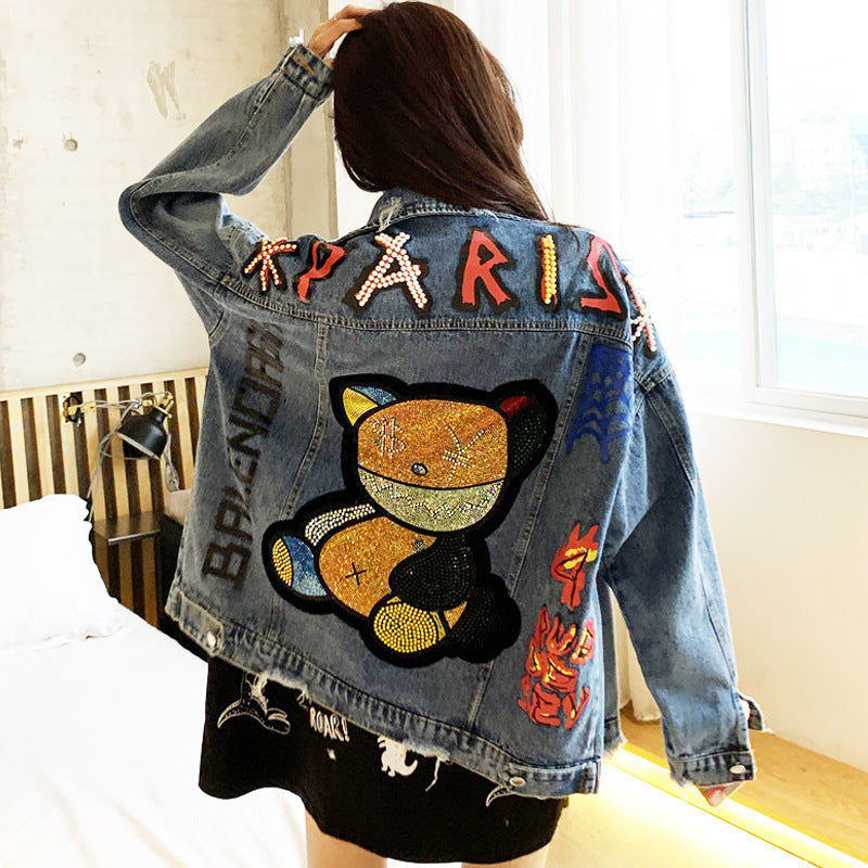 Heavy Industry Hot Drilling Denim Clothes