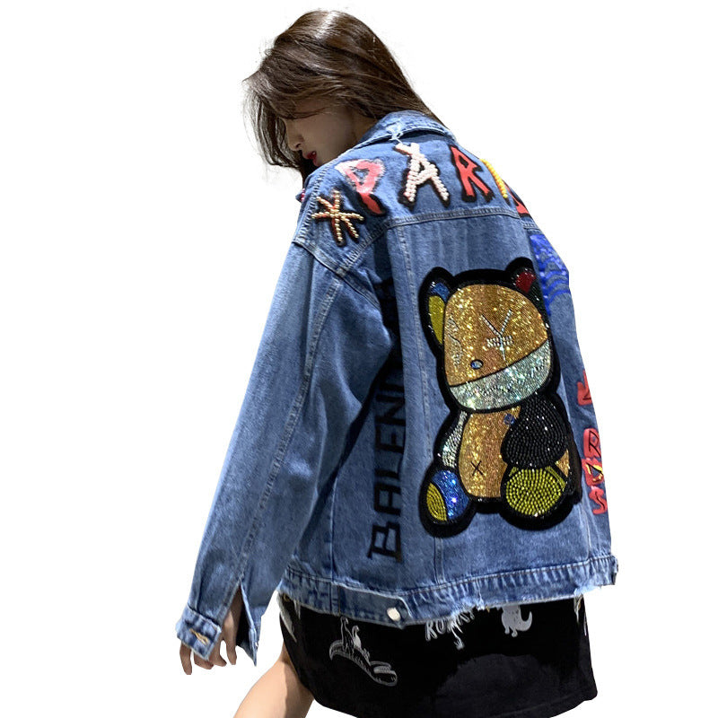 Heavy Industry Hot Drilling Denim Clothes