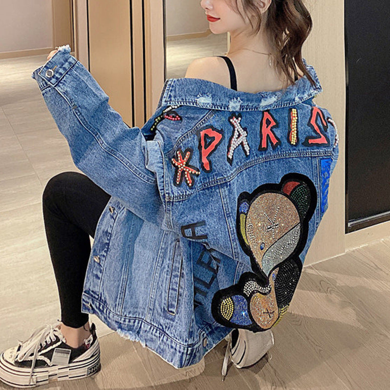 Heavy Industry Hot Drilling Denim Clothes