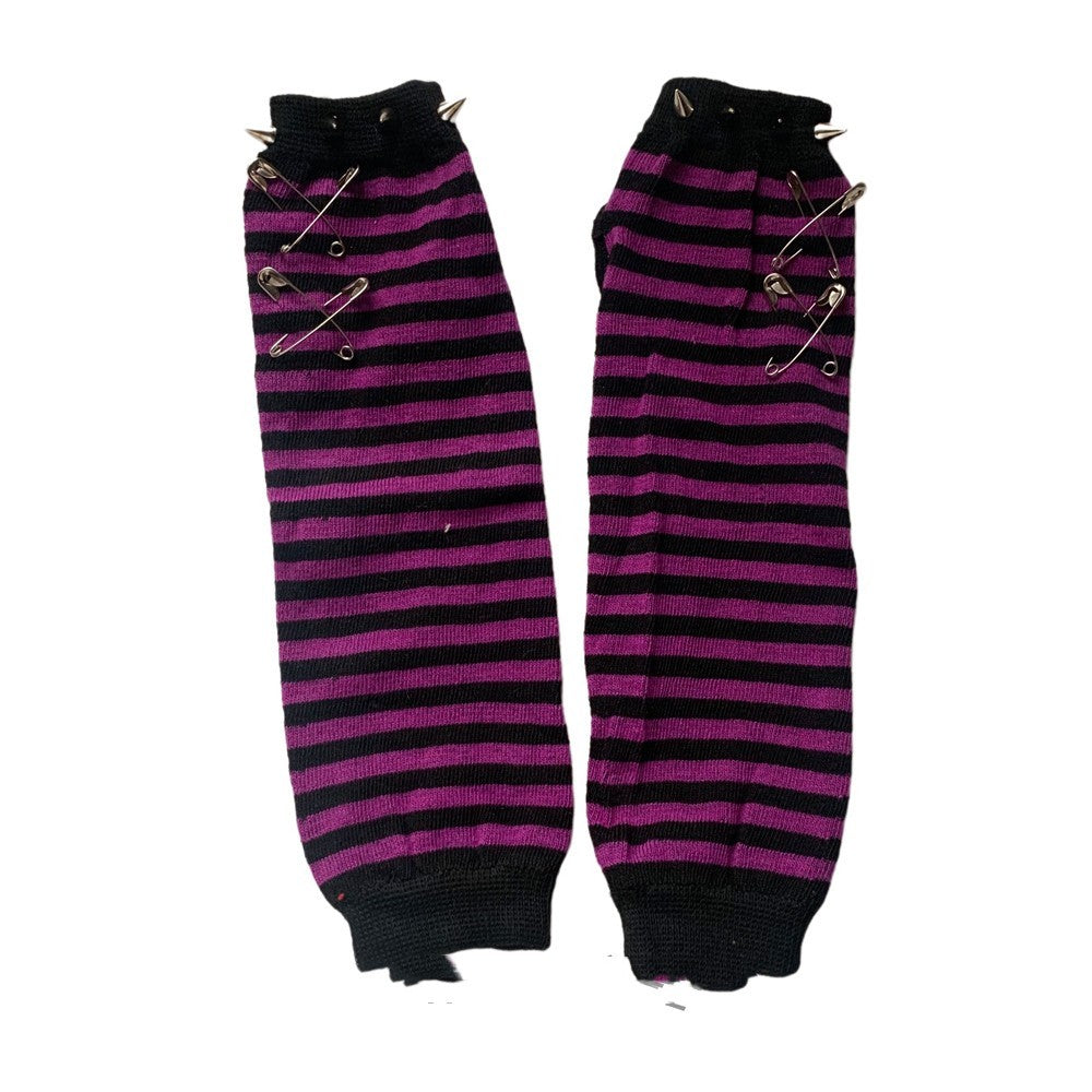 Non-mainstream Pin Rivet Dark Fingerless Oversleeve