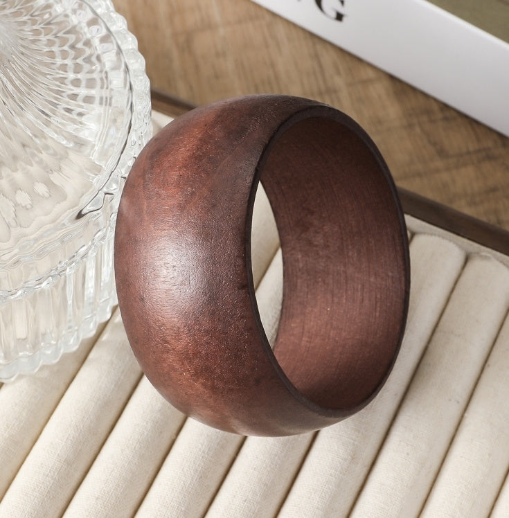 Exaggerated And Personalized Vintage Cut Wooden Bracelet