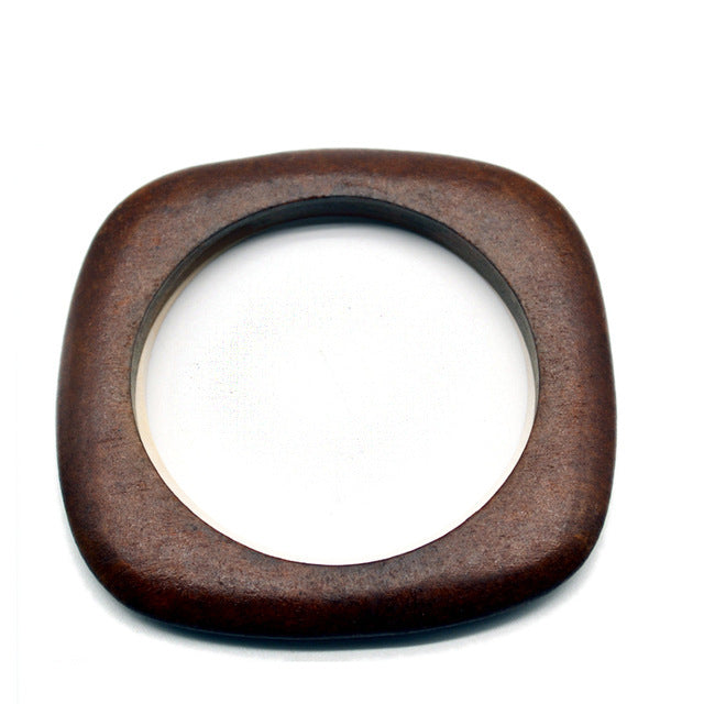 New Wooden Square Bracelet Artistic Retro Style