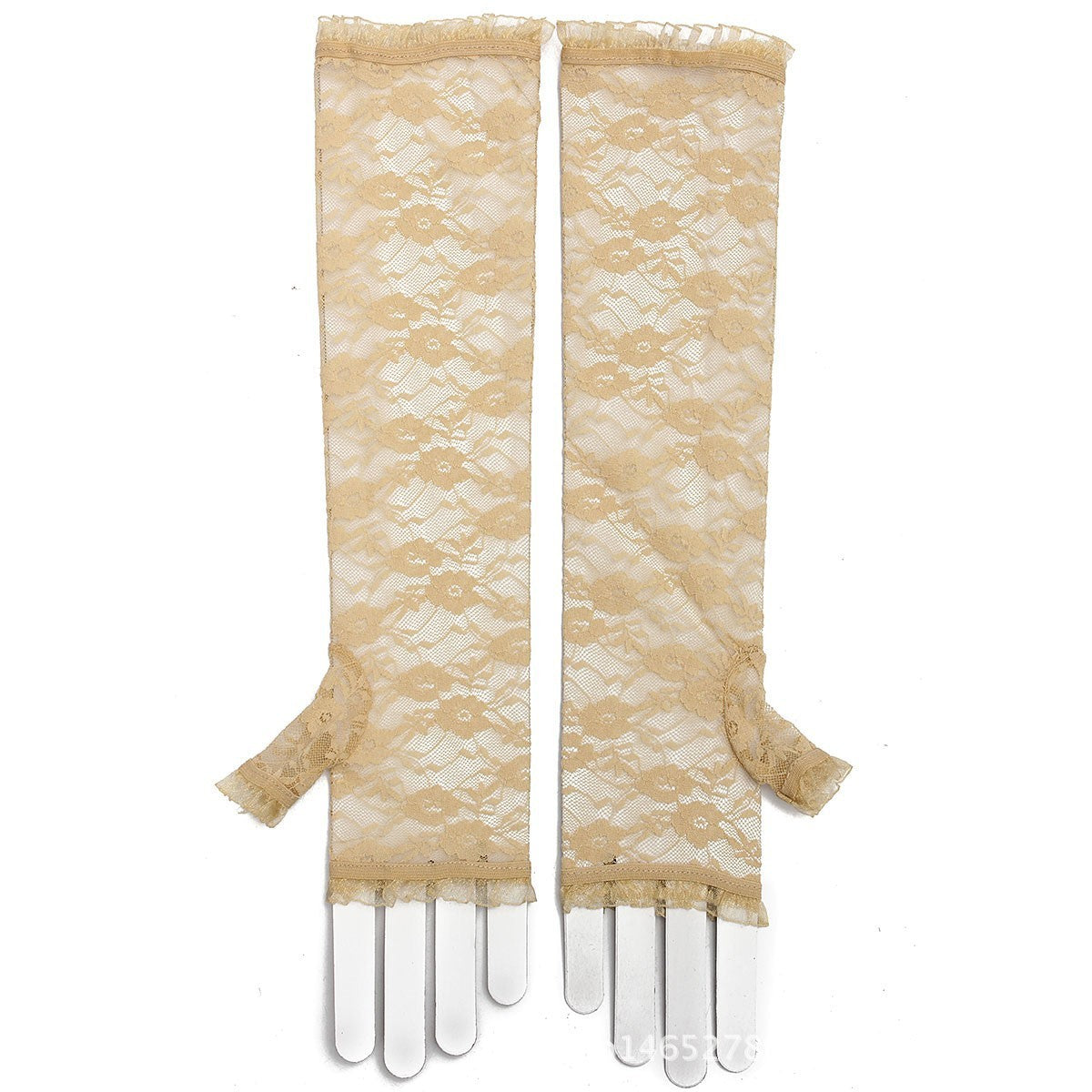 Ladies Driving Sunscreen Long Lace Leaky Gloves
