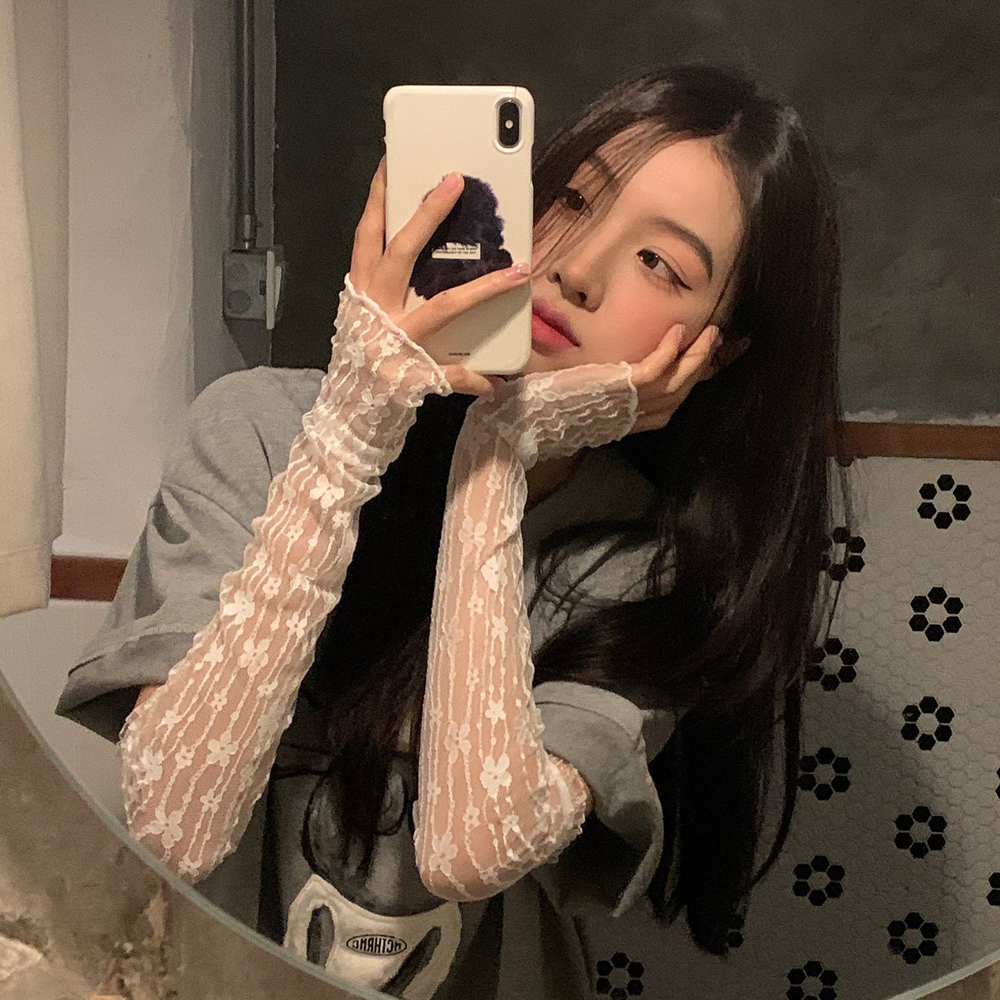 Long Decorative Gloves Car Cover Lace Style