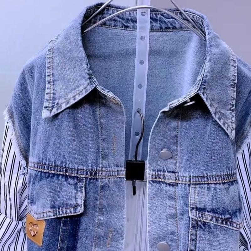 Striped Denim Coat Women's Design Niche Jacket Top