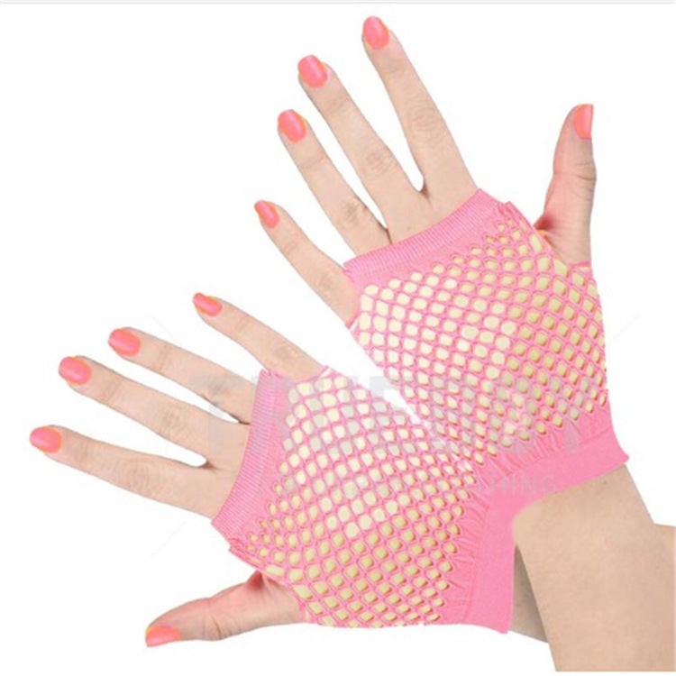 Party Half Finger Fingerless Net Leisure Gloves