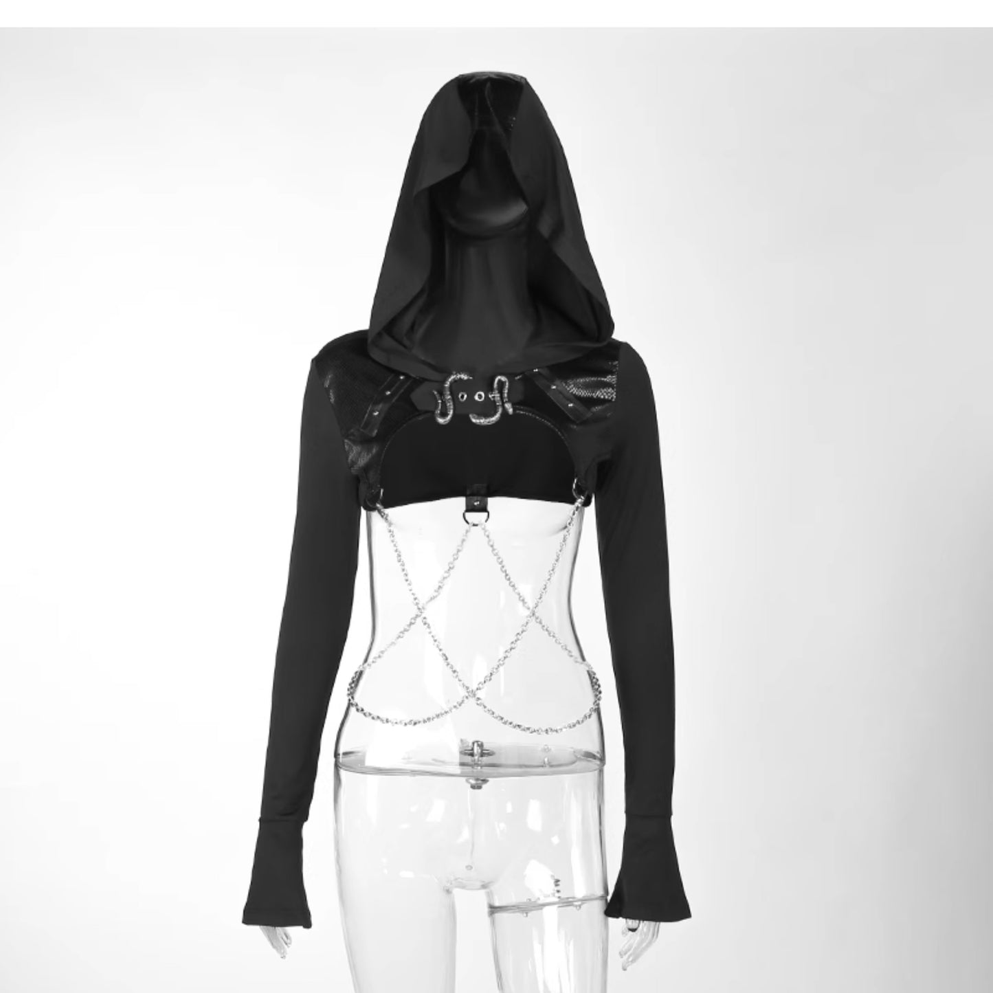Women's Gothic Punk Chain Short Cardigan