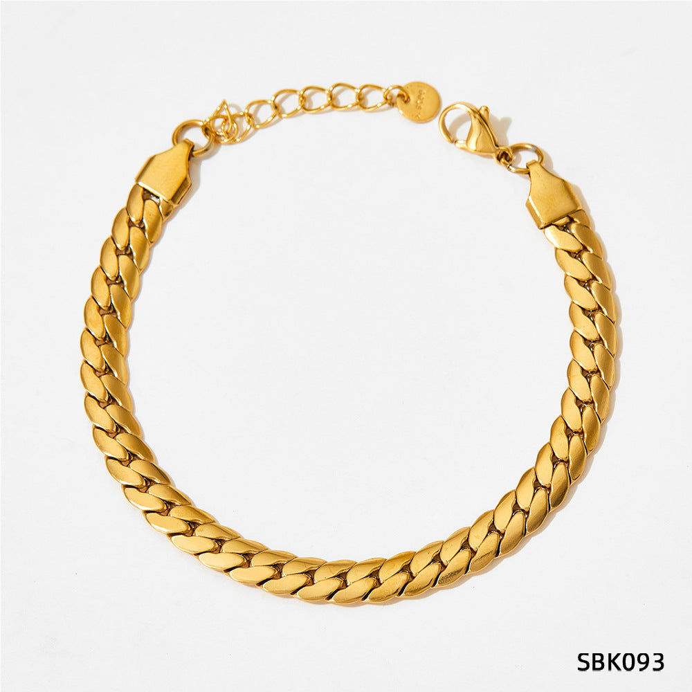 Design Sense Wheat Chain Stitching Zircon Bracelet