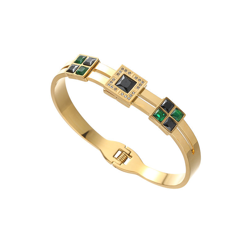 Full Body Titanium Steel Plated Light Luxury Bracelet