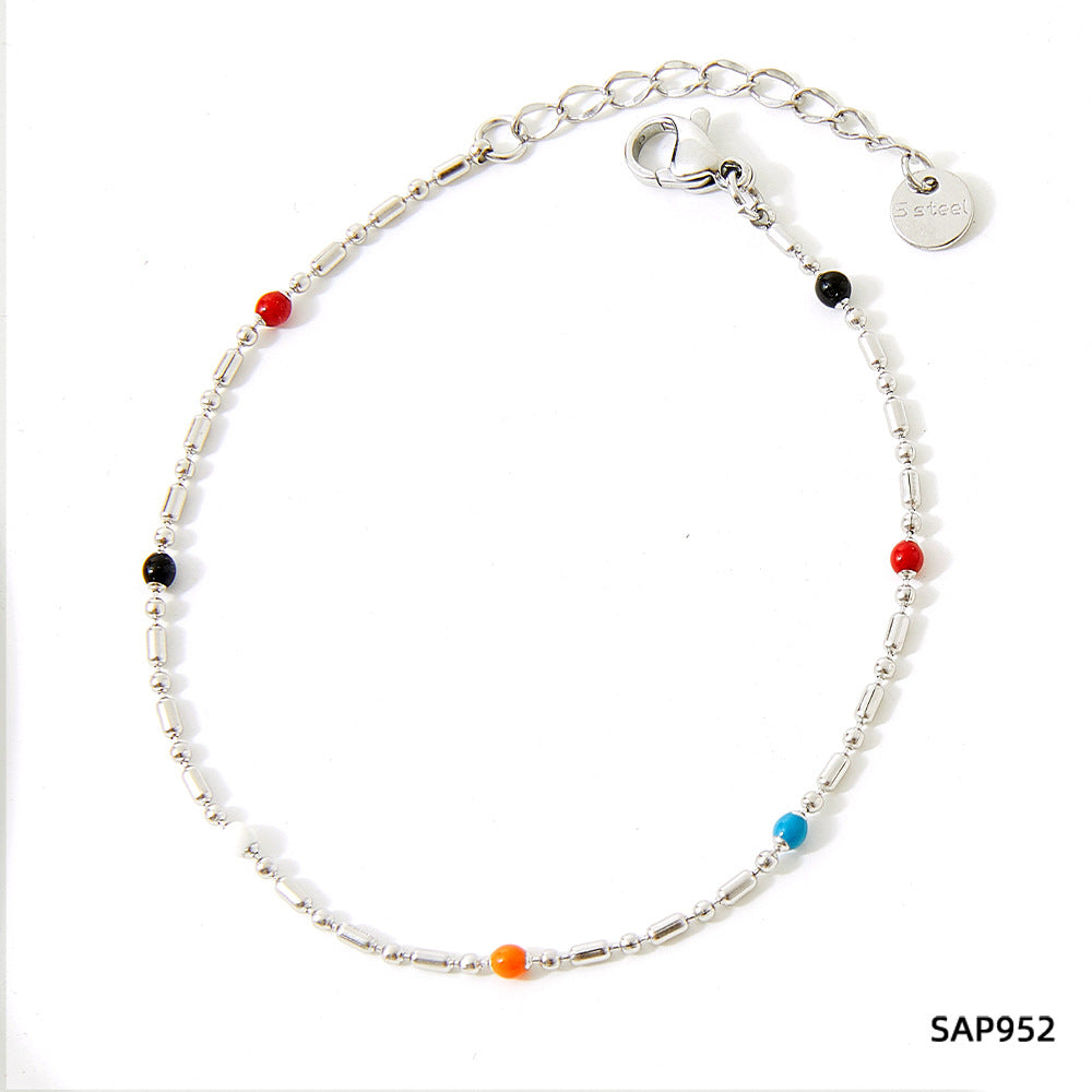 Design Sense Wheat Chain Stitching Zircon Bracelet