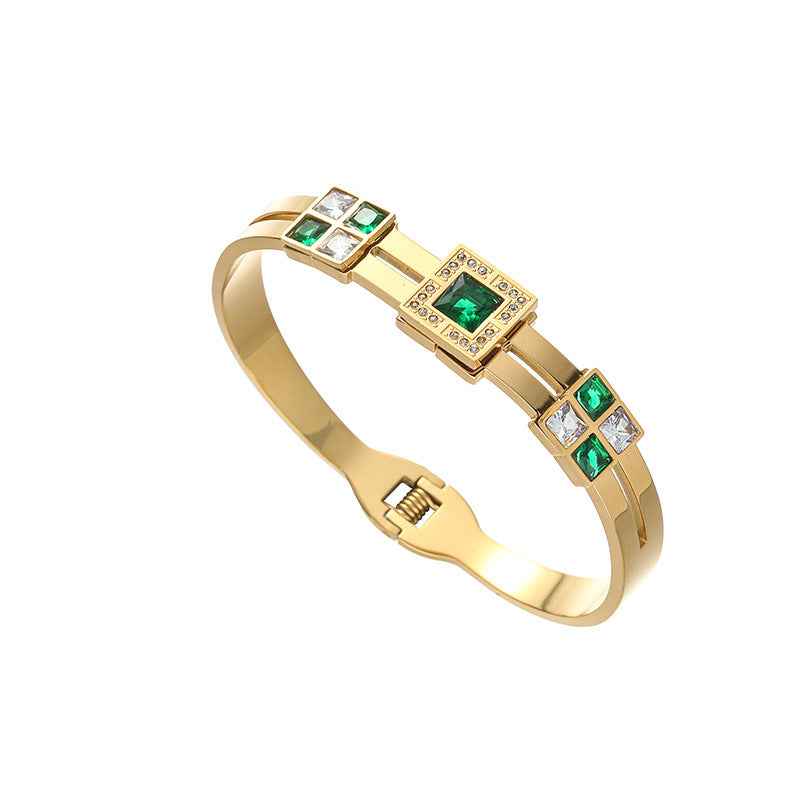 Full Body Titanium Steel Plated Light Luxury Bracelet