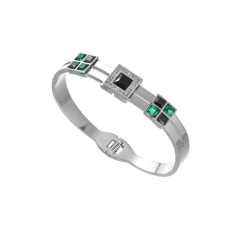 Full Body Titanium Steel Plated Light Luxury Bracelet
