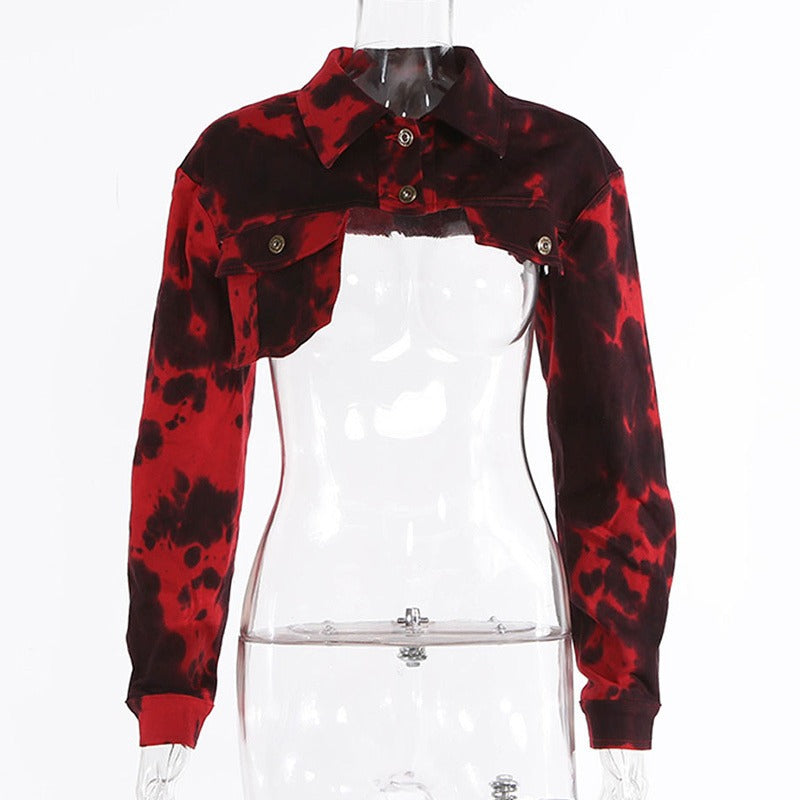 Women's Long-sleeved Coat, European And American Sweet Cool Personality Irregular Ultra-short