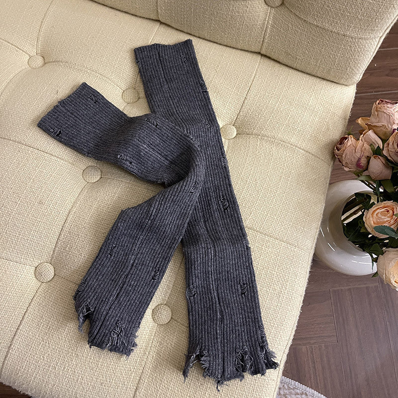 Women's Knitted Long Dopamine Multi-color Gloves