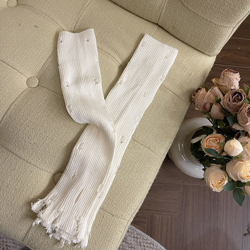 Women's Knitted Long Dopamine Multi-color Gloves