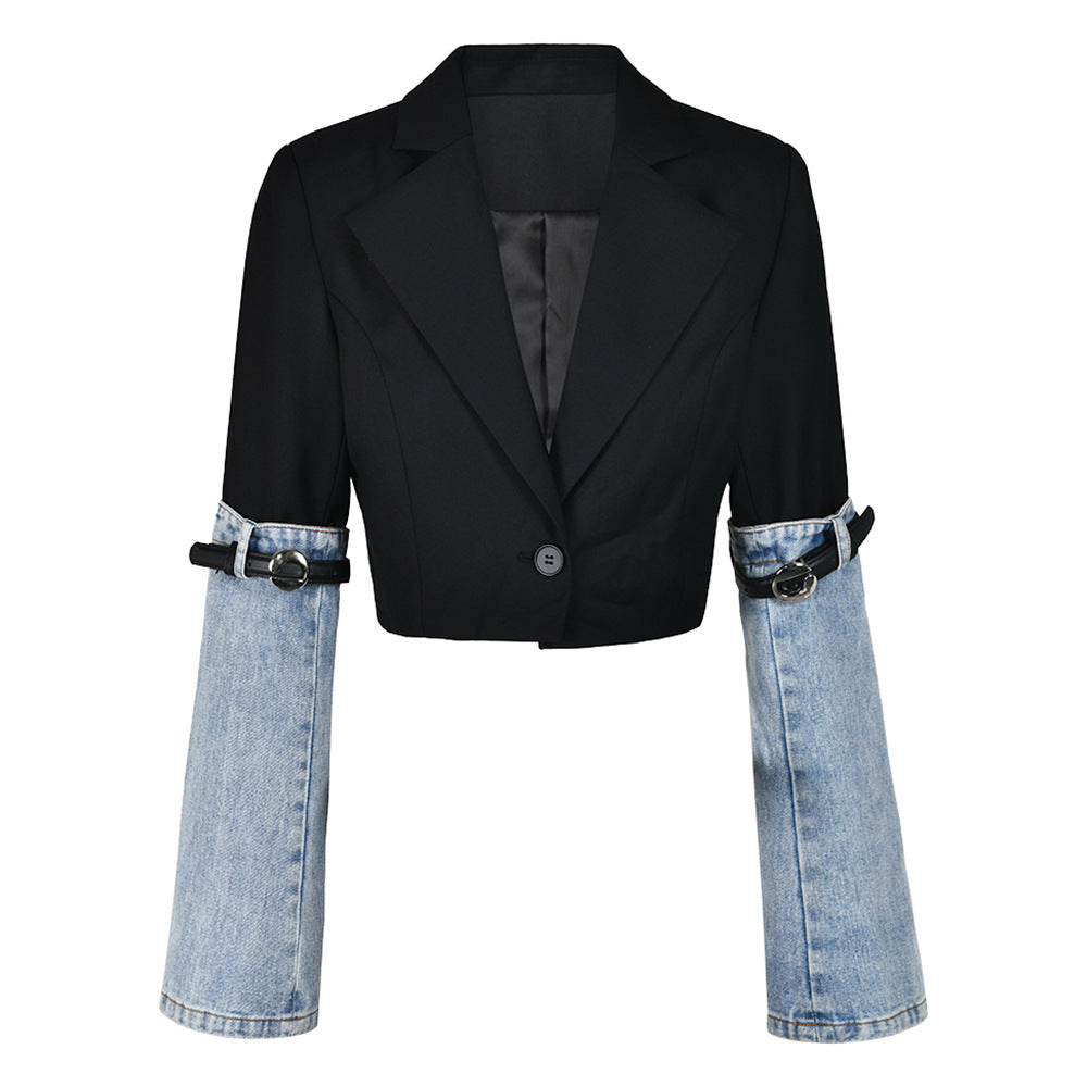 New Design Sense Cuff Belt Versatile Short Top