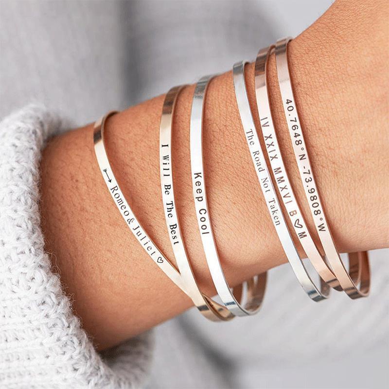 Smooth Titanium Steel Couple Bracelet