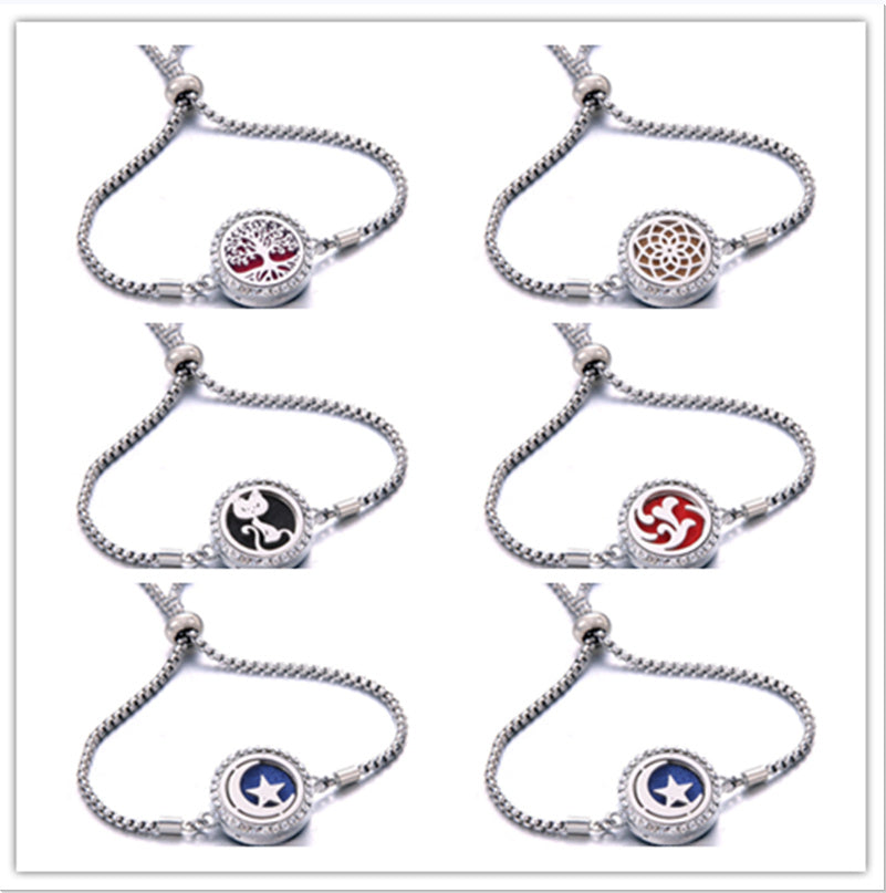 Titanium Steel Aromatherapy Essential Oil Bracelet