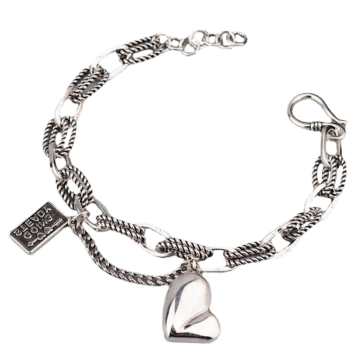 Personality Retro Asymmetric Love Bracelet Female