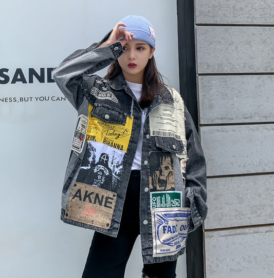 Tide Brand Couples Loose Print Blouse