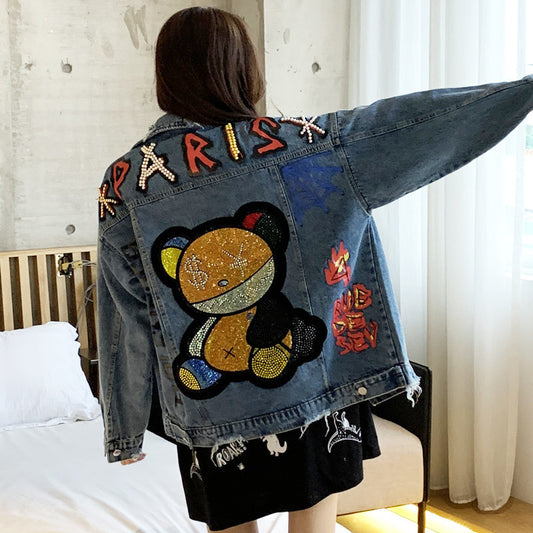 Heavy Industry Hot Drilling Denim Clothes