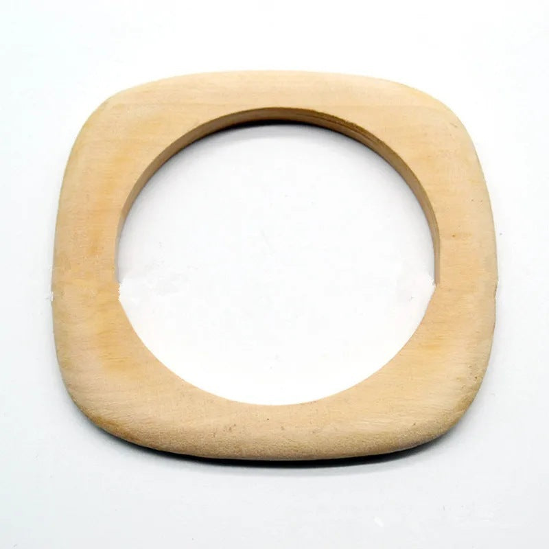 New Wooden Square Bracelet Artistic Retro Style