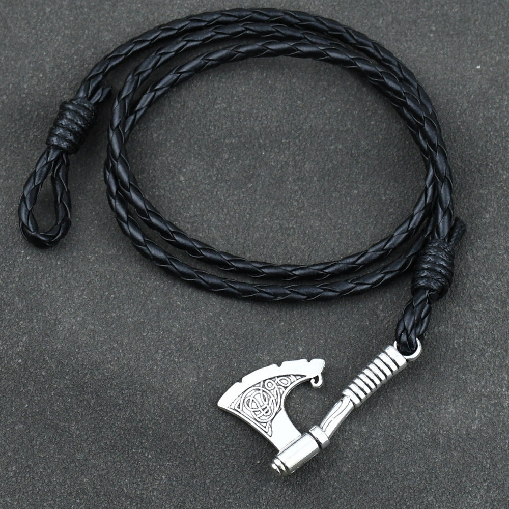 Ax Wrap Anchor Viking Leather Bracelet