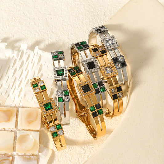 Full Body Titanium Steel Plated Light Luxury Bracelet
